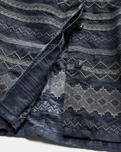 Ralph Lauren Embroidered Indigo Cotton Dress