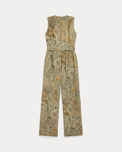 Ralph Lauren Paisley LinenCotton Jersey Jumpsuit