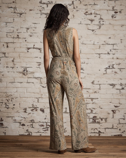 Ralph Lauren Paisley LinenCotton Jersey Jumpsuit