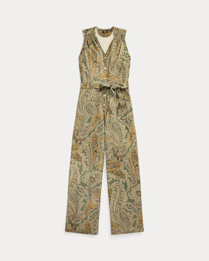 Ralph Lauren Paisley LinenCotton Jersey Jumpsuit