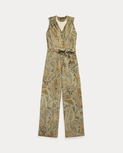 Ralph Lauren Paisley LinenCotton Jersey Jumpsuit