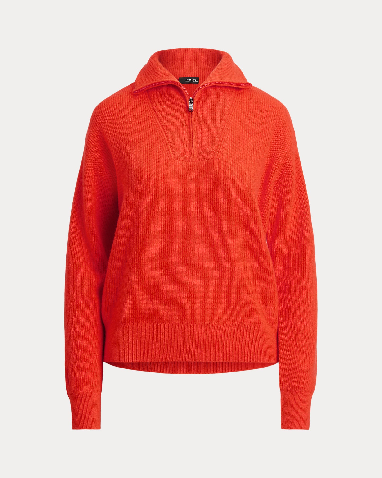 Ralph Lauren RibKnit Cashmere HalfZip Sweater
