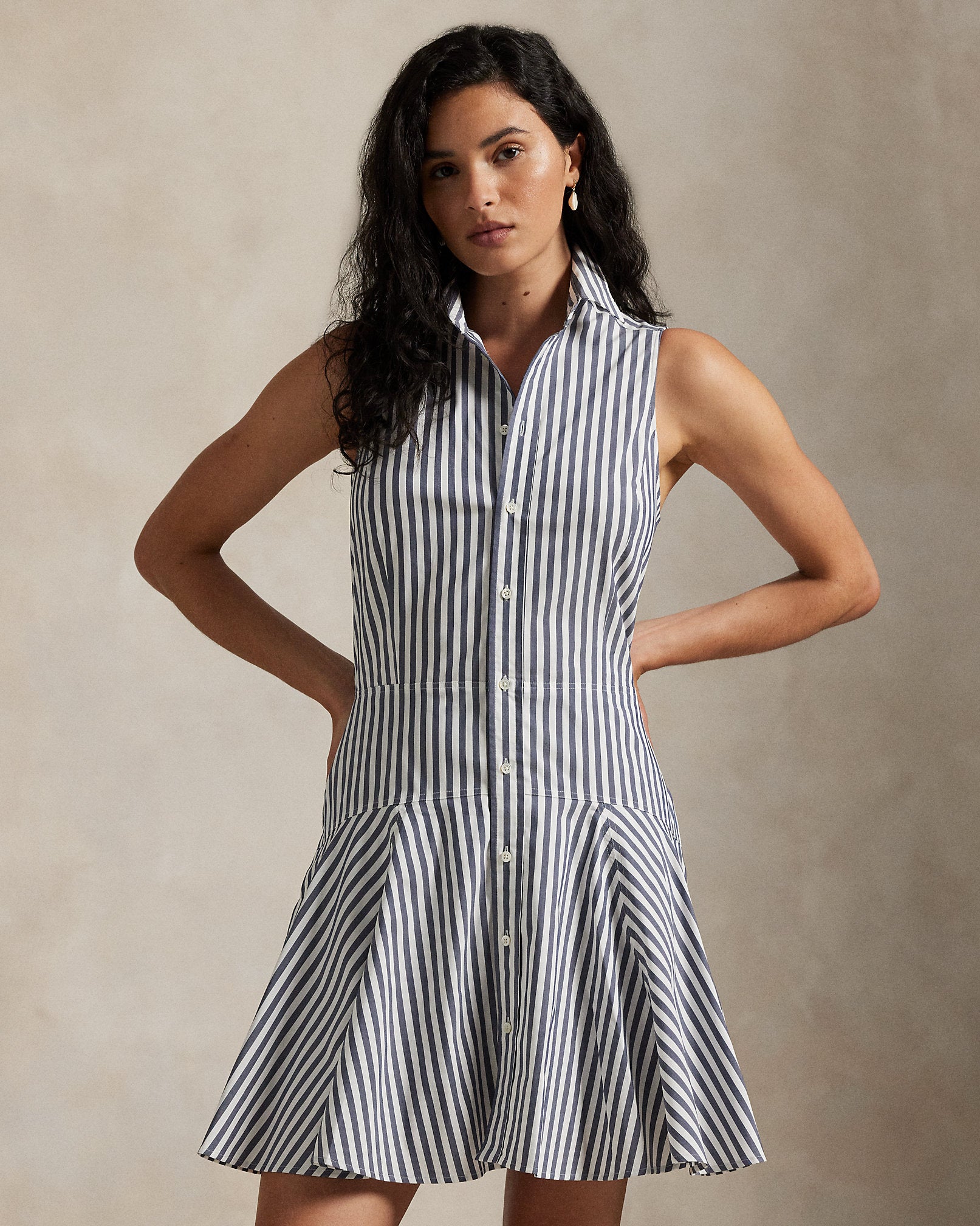Ralph Lauren Striped Sleeveless Shirtdress