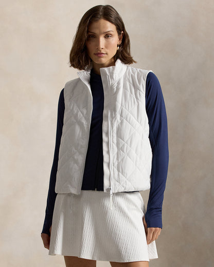 Ralph Lauren Hybrid QuiltedPanel Sleeveless Zip Vest