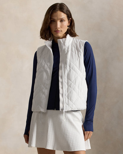 Ralph Lauren Hybrid QuiltedPanel Sleeveless Zip Vest