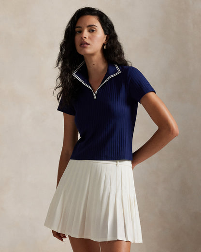 Ralph Lauren Slim Fit RibKnit Cricket Polo Shirt