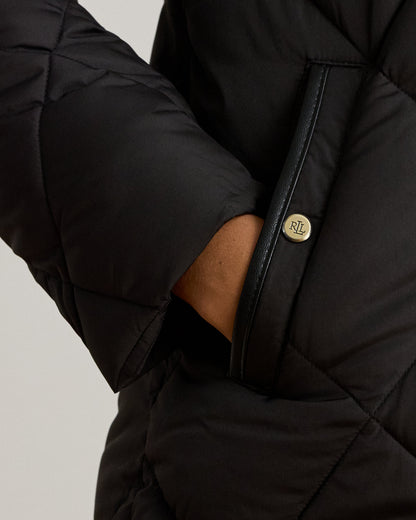Ralph Lauren FauxFurTrim Hooded Quilted Coat
