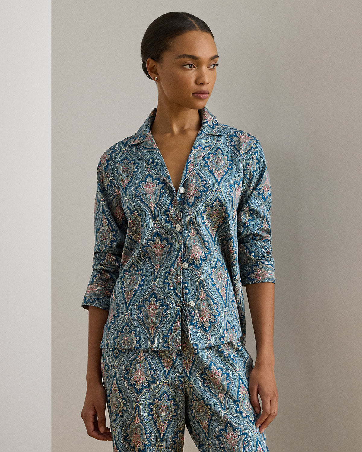 Ralph Lauren Paisley CottonBlend Sateen Sleep Set