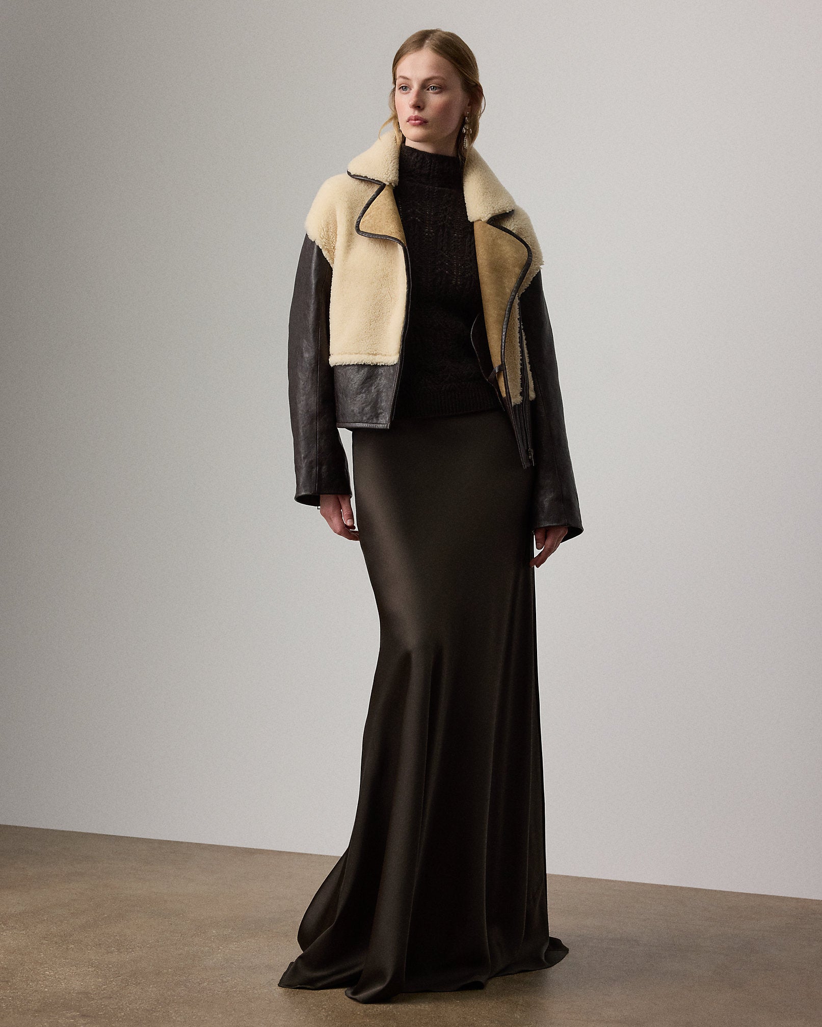 Ralph Lauren Masina Stretch Satin Skirt
