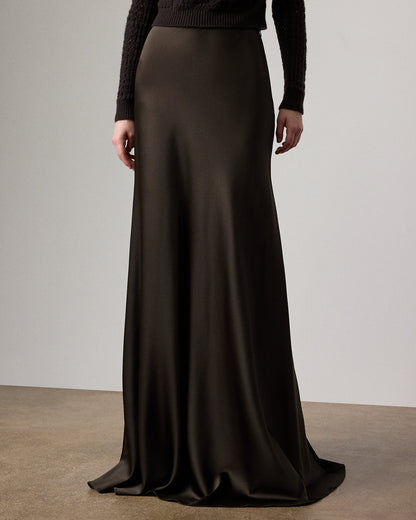 Ralph Lauren Masina Stretch Satin Skirt