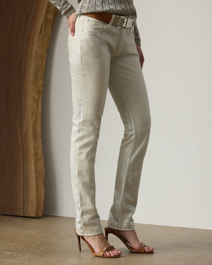 Ralph Lauren Barrett Foiled Slim Denim Jean