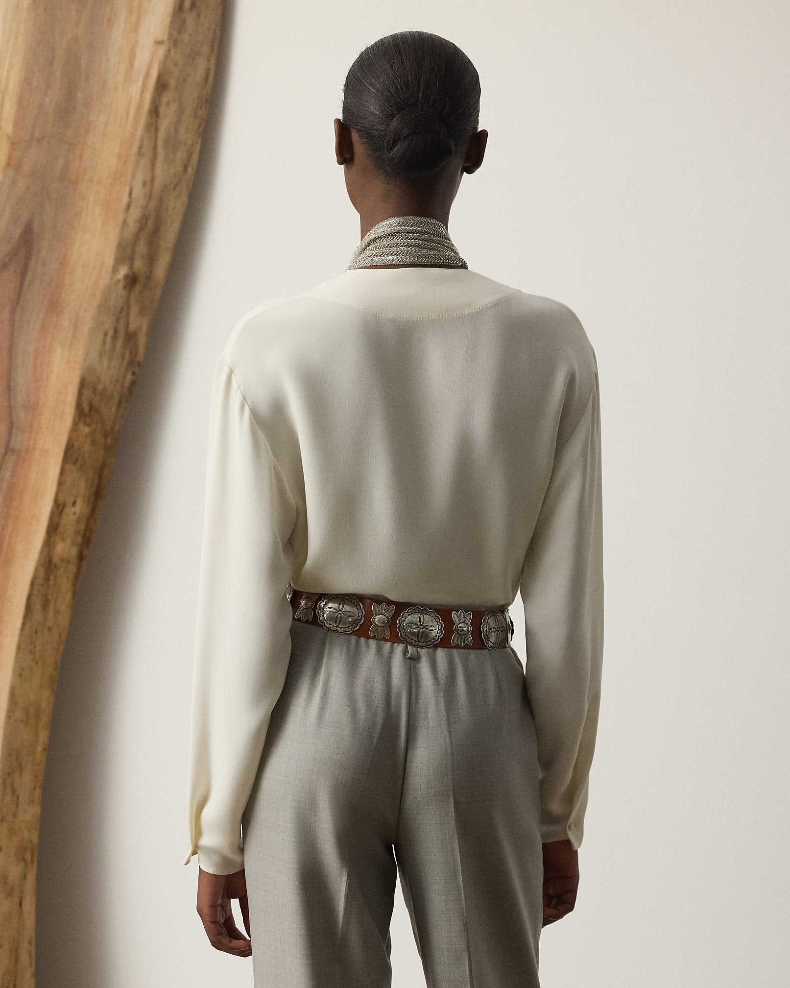 Ralph Lauren Liora Silk Marocaine Wrap Blouse