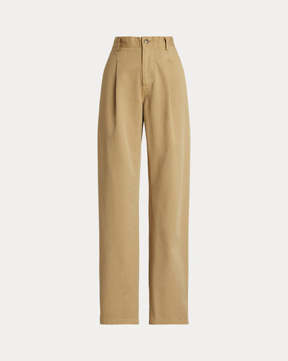 Ralph Lauren Fallon Pleated Cotton Chino Pant