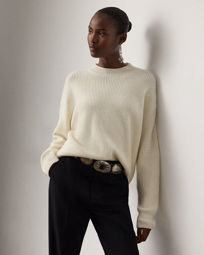 Ralph Lauren Embellished Cashmere Crewneck Sweater