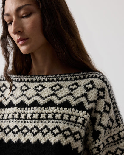 Ralph Lauren Cashmere Jacquard Boatneck Sweater