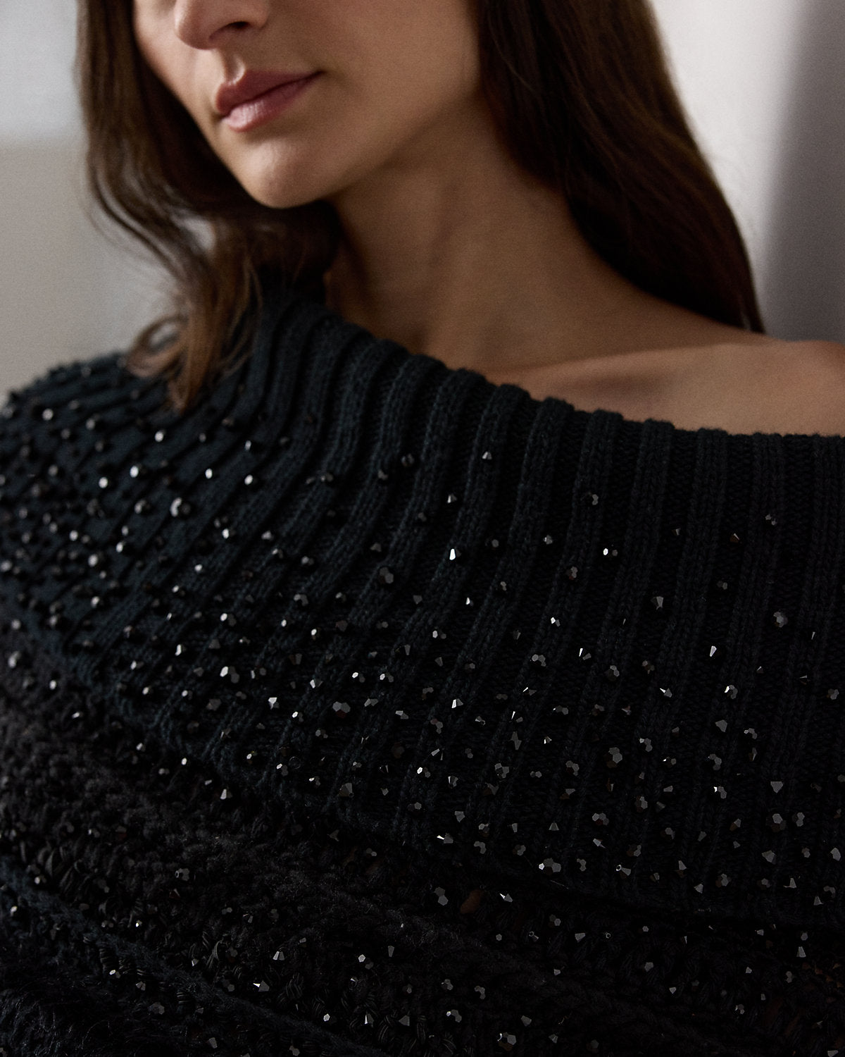 Ralph Lauren Embellished OfftheShoulder Sweater