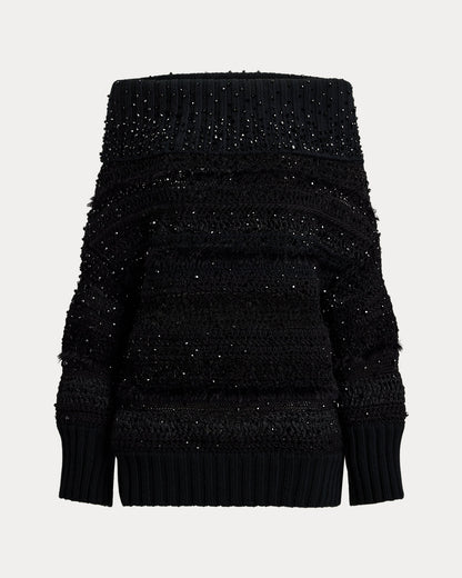 Ralph Lauren Embellished OfftheShoulder Sweater