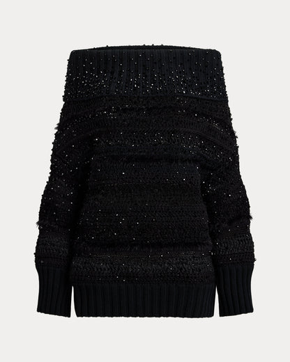Ralph Lauren Embellished OfftheShoulder Sweater
