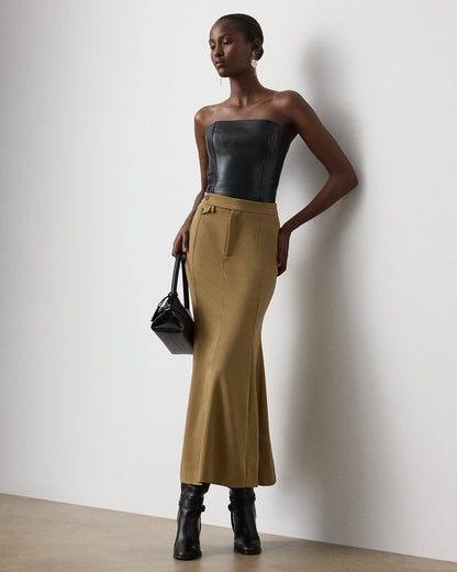 Ralph Lauren Teyanna Wool Gabardine Skirt