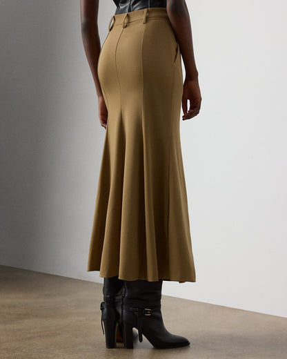 Ralph Lauren Teyanna Wool Gabardine Skirt