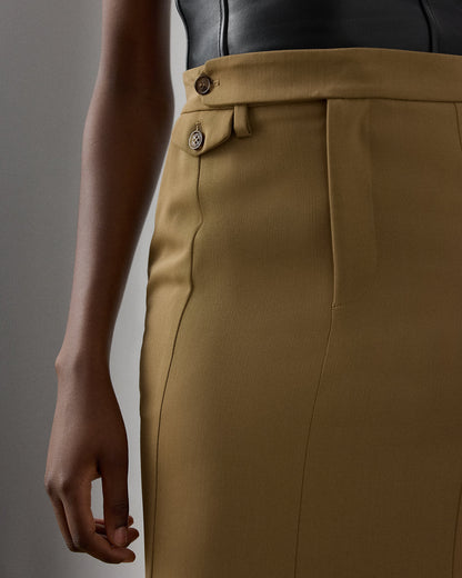 Ralph Lauren Teyanna Wool Gabardine Skirt