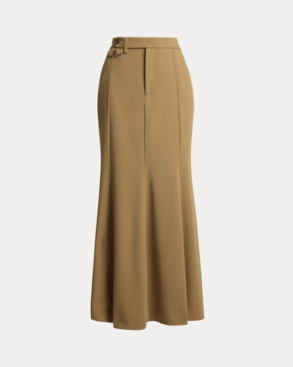 Ralph Lauren Teyanna Wool Gabardine Skirt