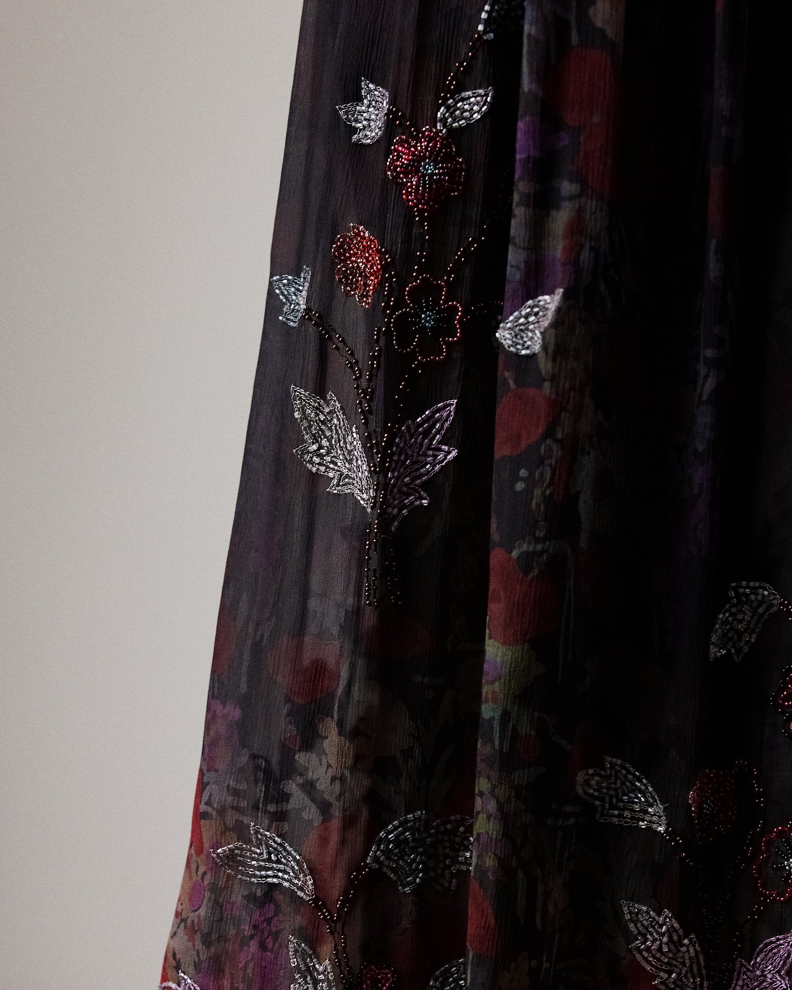 Ralph Lauren Gabriella Embellished Floral Skirt