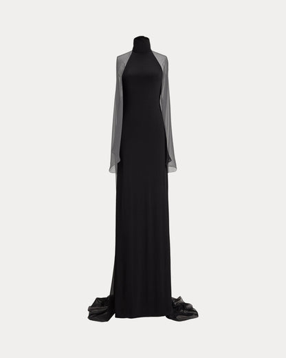 Ralph Lauren Tilly Jersey Evening Dress