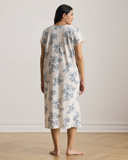 Ralph Lauren Floral Jersey Ballet Nightgown