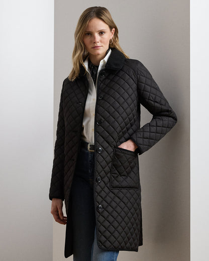 Ralph Lauren FauxShearlingTrim Quilted Jacket