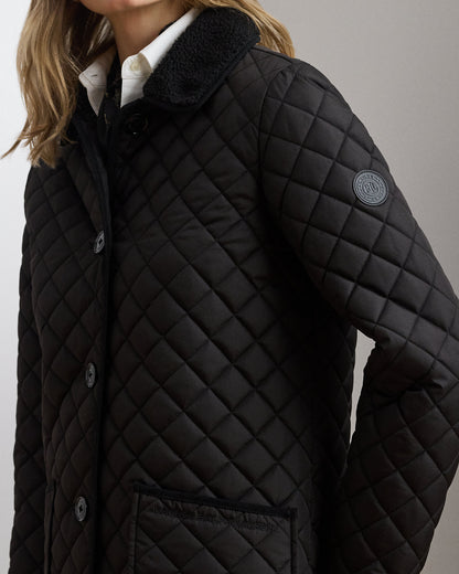 Ralph Lauren FauxShearlingTrim Quilted Jacket