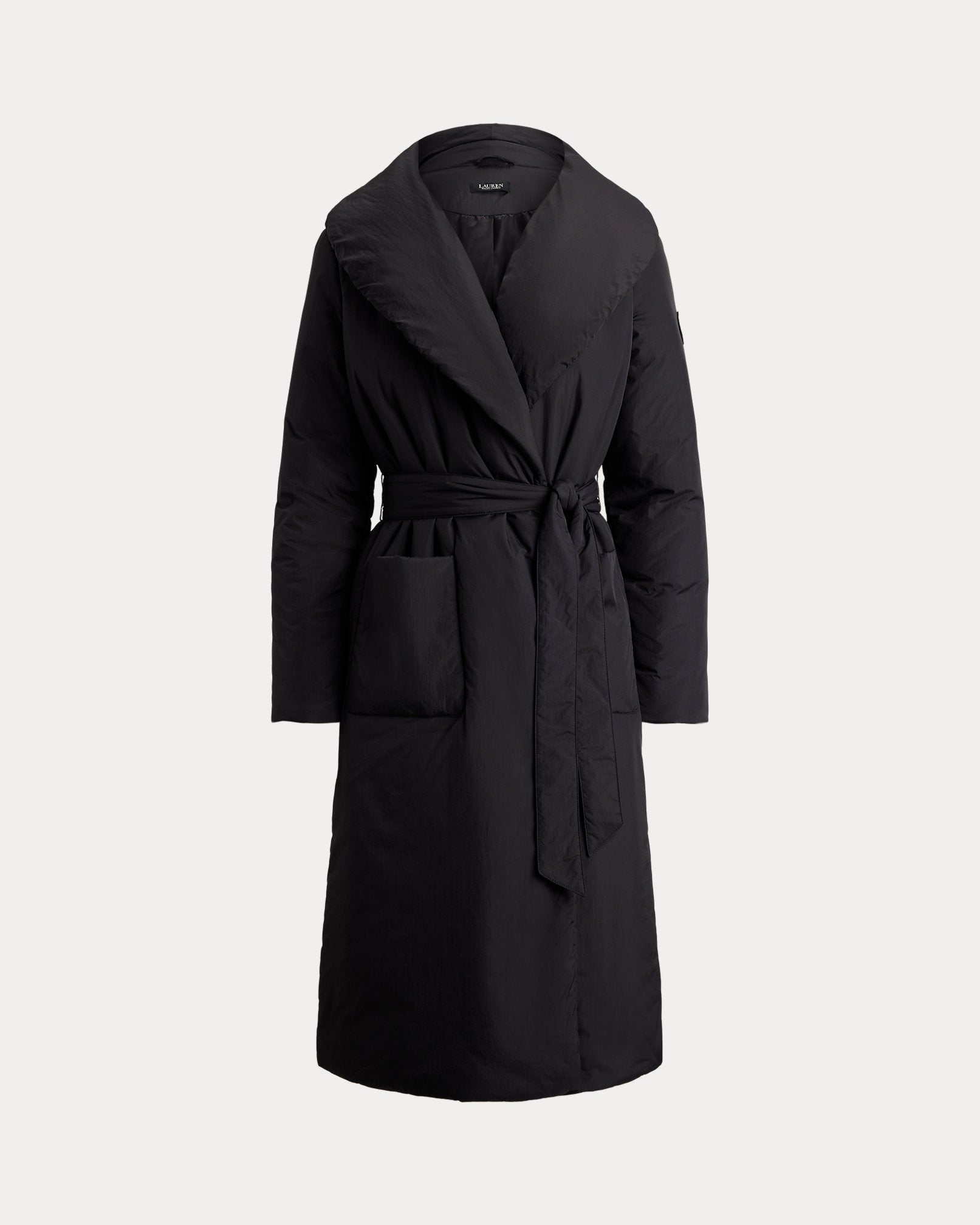 Ralph Lauren Belted OversizeCollar Puffer Wrap Coat