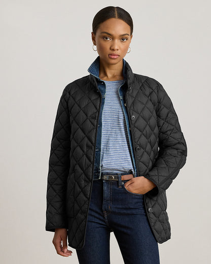 Ralph Lauren DiamondQuilted Mockneck Jacket