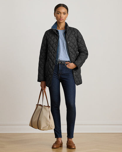 Ralph Lauren DiamondQuilted Mockneck Jacket