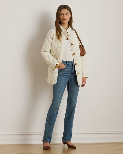 Ralph Lauren DiamondQuilted Mockneck Jacket