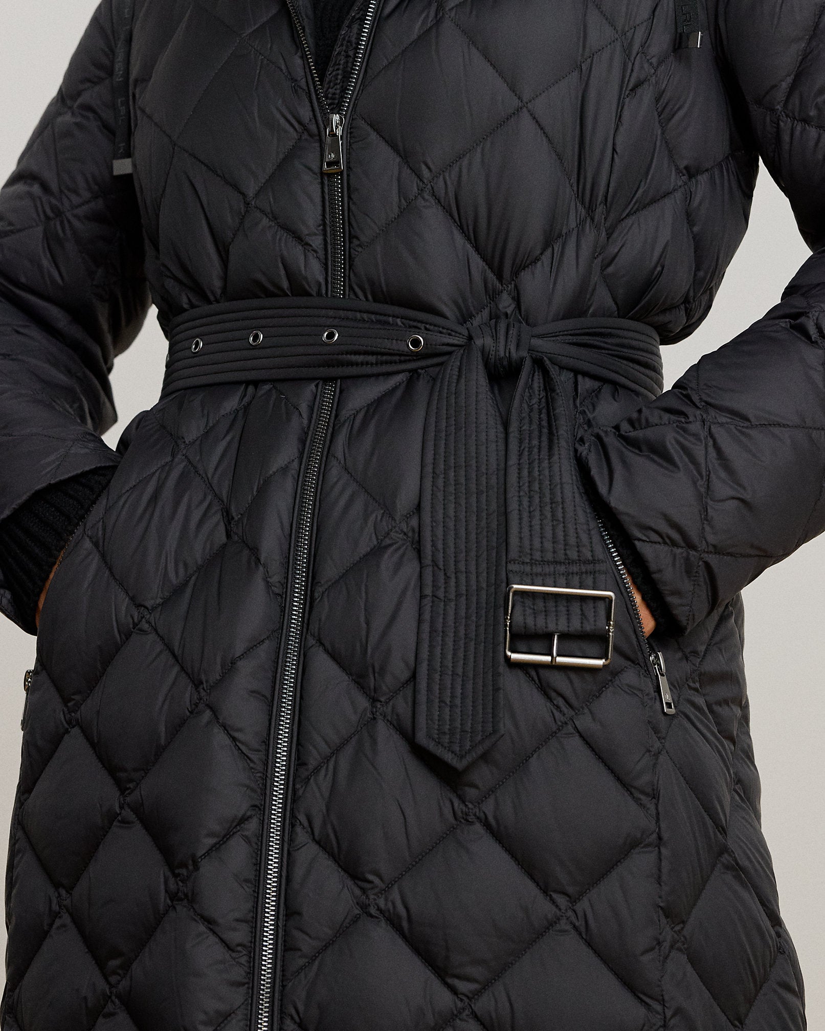 Ralph Lauren Hooded DiamondQuilted Down Maxicoat