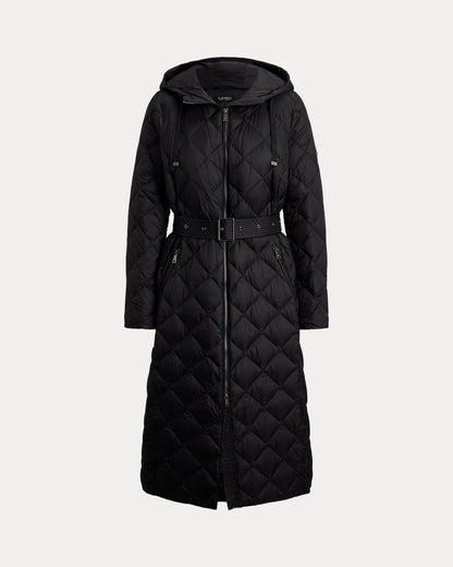 Ralph Lauren Hooded DiamondQuilted Down Maxicoat