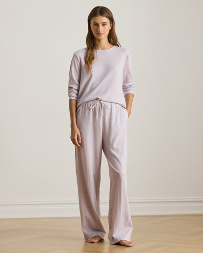 Ralph Lauren Cotton Jacquard Crewneck Pajama Set