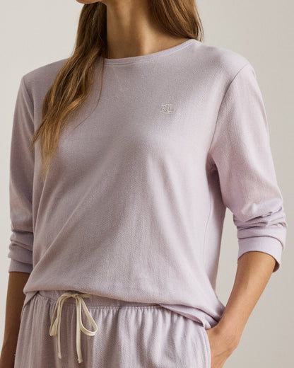 Ralph Lauren Cotton Jacquard Crewneck Pajama Set