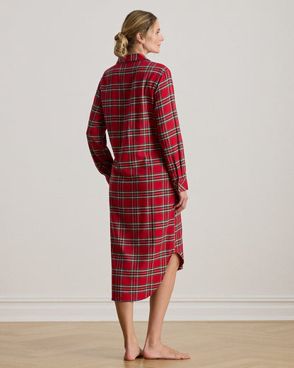 Ralph Lauren Plaid Brushed Twill Long Sleep Shirt