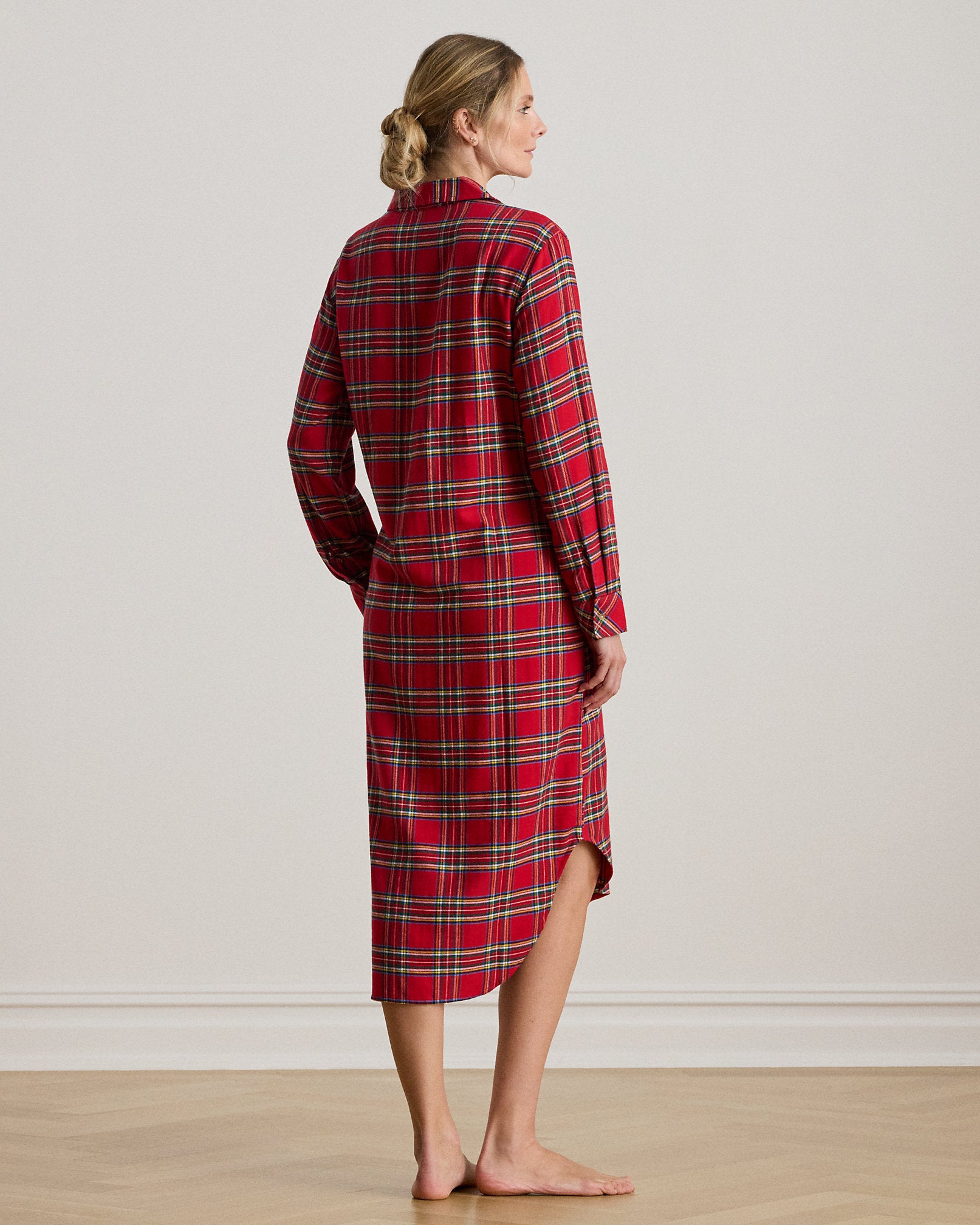 Ralph Lauren Plaid Brushed Twill Long Sleep Shirt