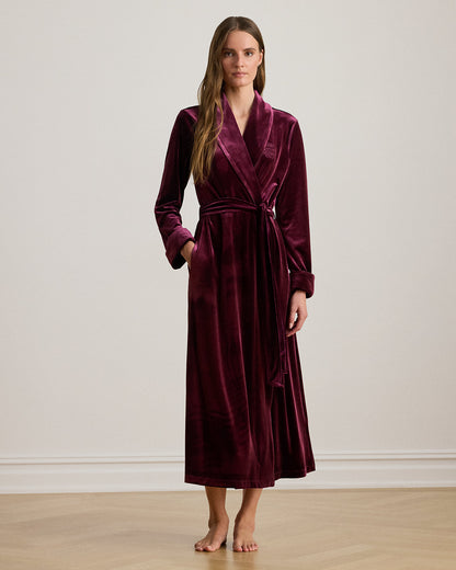 Ralph Lauren Velvet Long ShawlCollar Robe