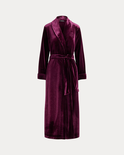 Ralph Lauren Velvet Long ShawlCollar Robe