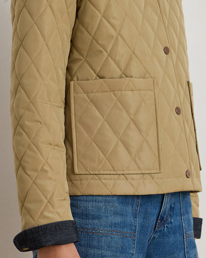 Ralph Lauren TwillTrim DiamondQuilted Barn Jacket