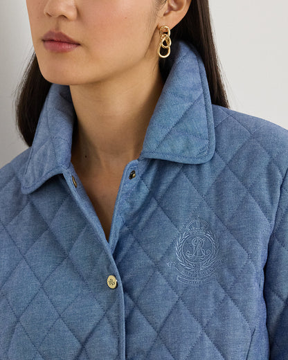Ralph Lauren DiamondQuilted Chambray Barn Jacket