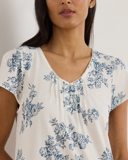 Ralph Lauren Floral Jersey Ballet Nightgown