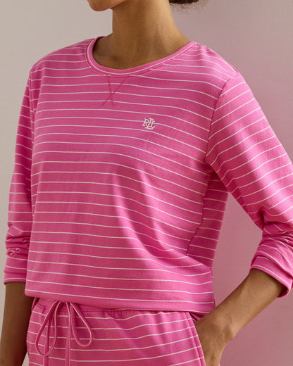 Ralph Lauren Striped French Terry Jogger Pajama Set