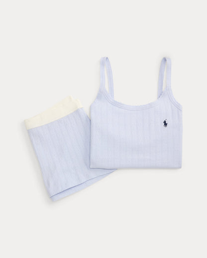Ralph Lauren Pointelle Cotton Tank Short Sleep Set