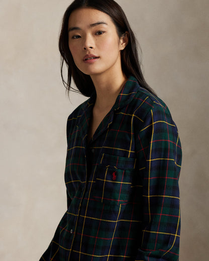 Ralph Lauren Plaid Flannel LongSleeve Pajama Set