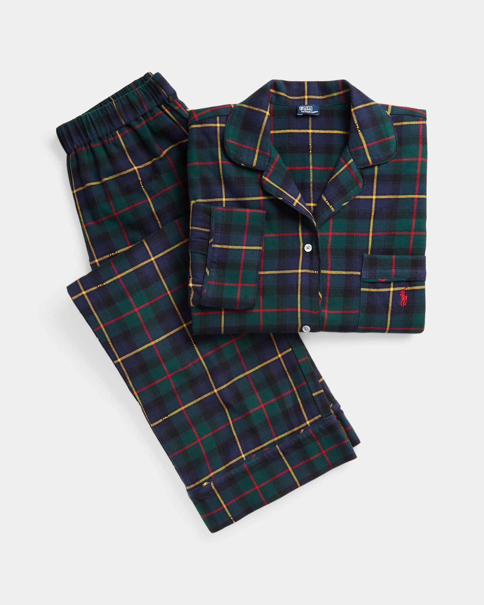 Ralph Lauren Plaid Flannel LongSleeve Pajama Set